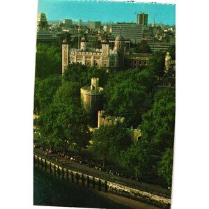 Vintage Tower Of London Postcard Aerial View Published In Great Britain 1970s